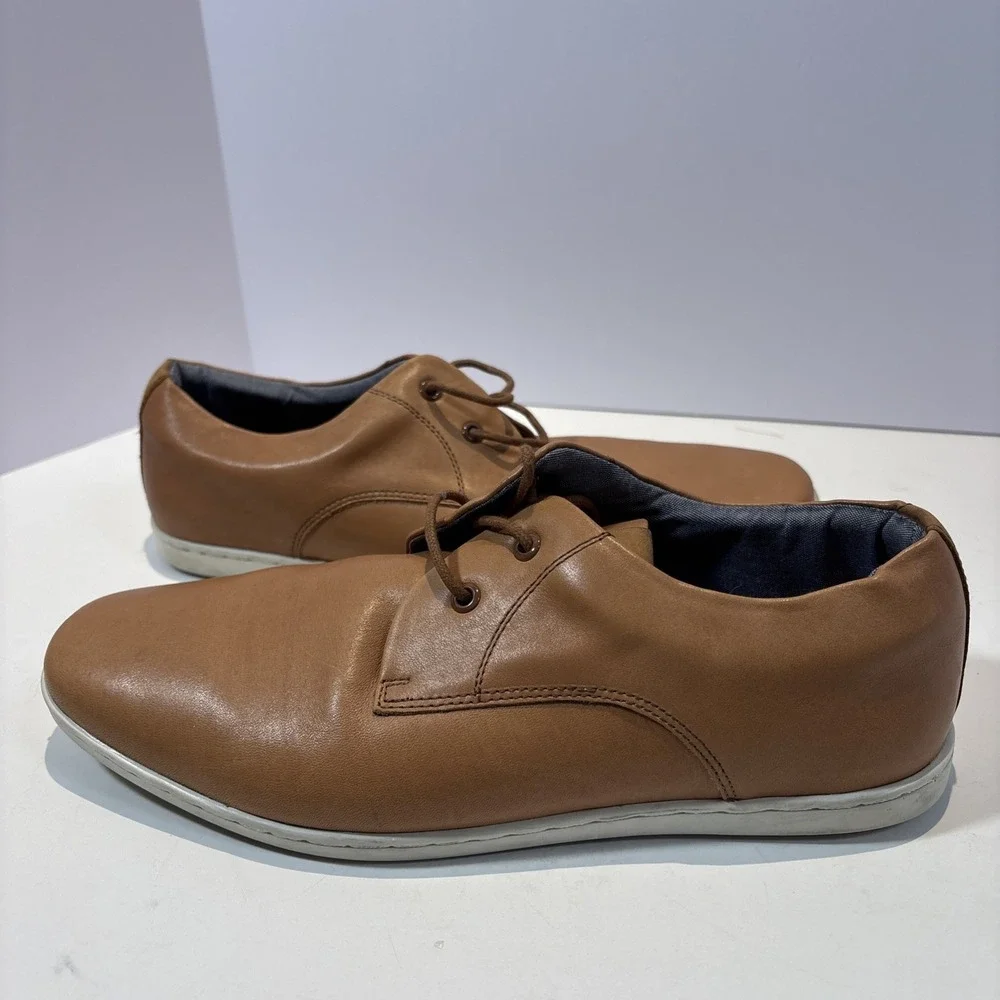 Aldo Men's Brown Leather Casual Shoes Size 9.5‎ Lace Up